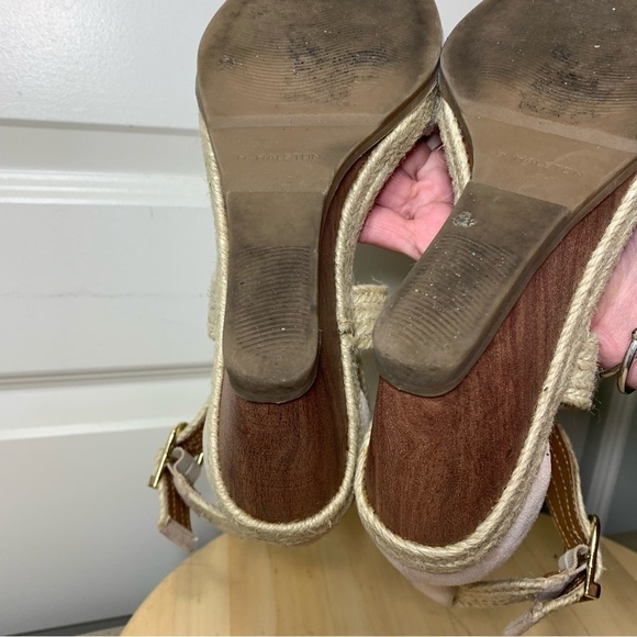 H By Halston Jane Nude Coastal Wrap Wedge Sandals Vegan Suede Leather Shoes 7.5 - Picture 13 of 13